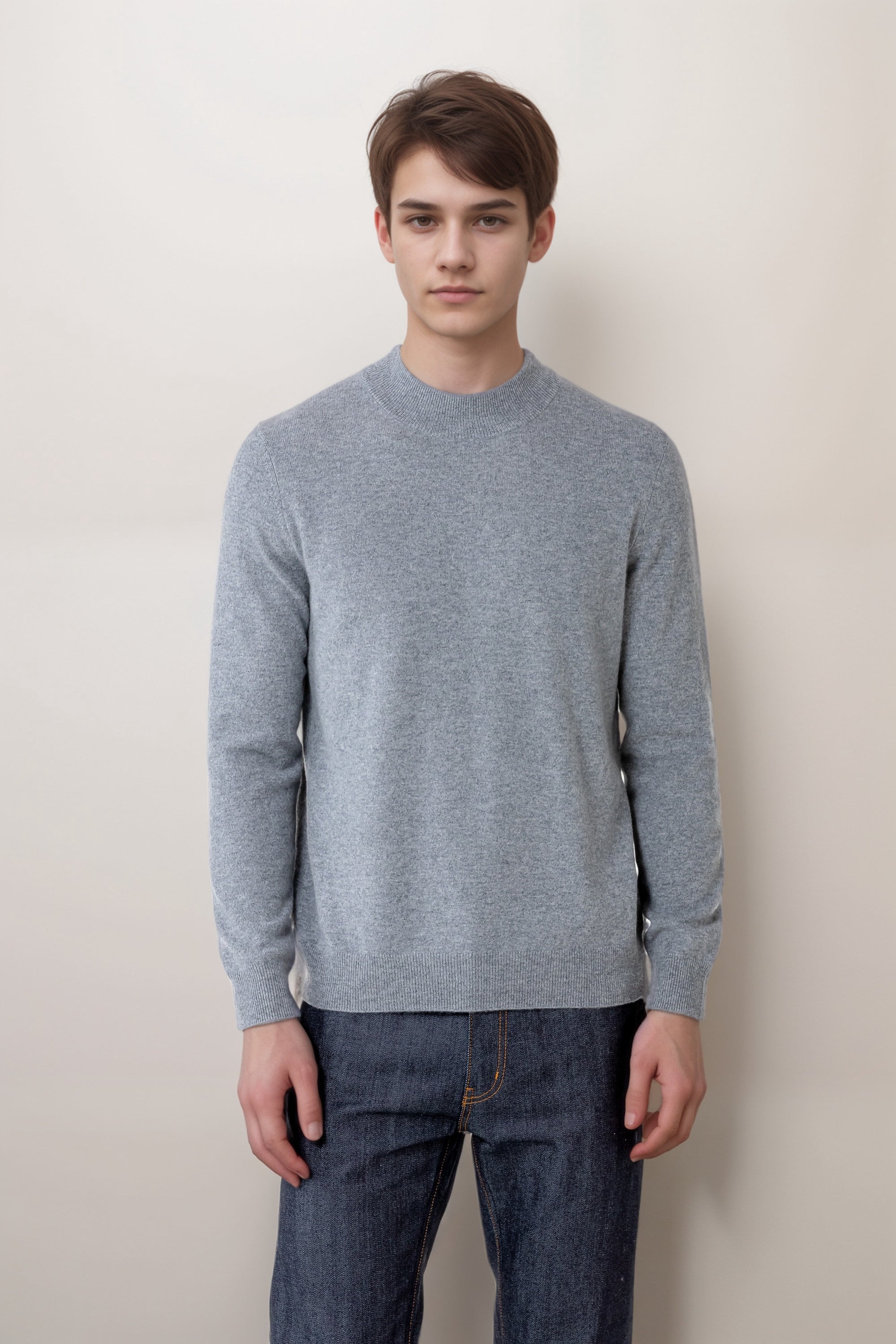 PURE CASHMERE MOCK NECK MEN