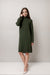 CASHMERE BLENDED DRESS OLIVE GREEN