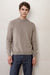 PURE CASHMERE MOCK NECK MEN BROWN