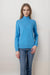 PURE CASHMERE TURTLE NECK WOMEN SKY BLUE